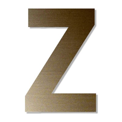 Γράμμα ''Ζ'' Μπρονζέ Αυτοκόλλητο 75mm. απο Πλαστικό Darvin One Two Three Done