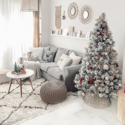 Πλεκτό Πουφ Στρογγυλό 50x35εκ., Μπεζ Dimitracas 05692.007