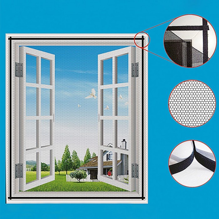 Σίτα Παραθύρου Μαύρο με velcro 120x100cm 34520ΜΑ Chios Hellas