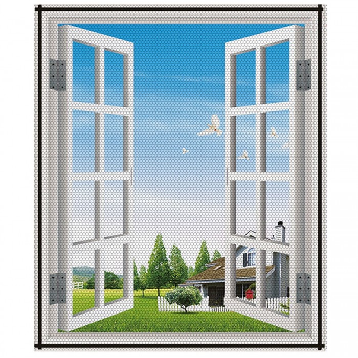 Σίτα Παραθύρου Μαύρο με velcro 120x100cm 34520ΜΑ Chios Hellas