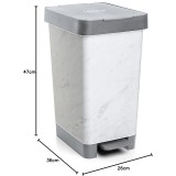 Χαρτοδοχείο 25lt Tatay Smart 06647.001 SMART D.MARBLE 36 × 26 × 47 cm