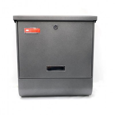 Μεταλλικό Γραμματοκιβώτιο Εξωτερικού Χώρου Viometal Elegant 4001 Ανθρακί  με θήκη για εφημερίδες 42x38x10 cm