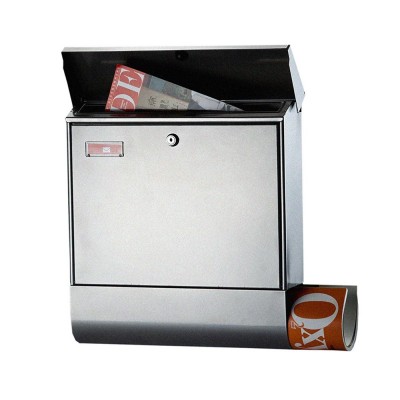 Μεταλλικό Γραμματοκιβώτιο Εξωτερικού Χώρου Viometal Elegant 4001 Ανθρακί  με θήκη για εφημερίδες 42x38x10 cm