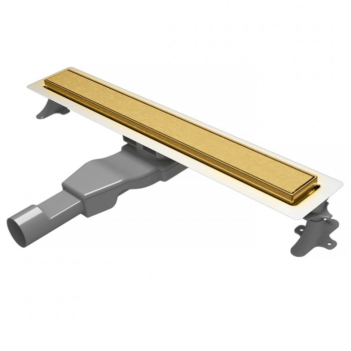 Κανάλι Nτουζιέρας Flat Linear 60cm Wirquin Inox PVD Brushed Gold FL600