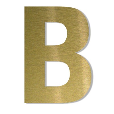 Γράμμα ''B'' Χρυσό Αυτοκόλλητο 75mm. απο Πλαστικό Darvin One Two Three Done