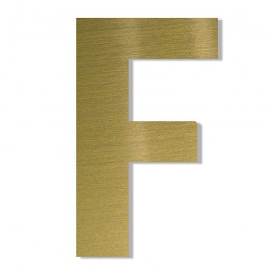 Γράμμα ''F'' Χρυσό Αυτοκόλλητο 75mm. απο Πλαστικό Darvin One Two Three Done