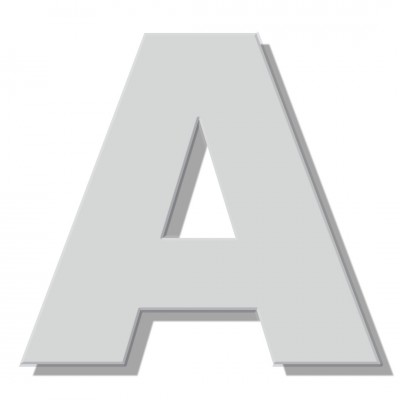 Γράμμα Κατοικιών Αυτοκόλλητο ''Α'' 80 x 64 mm., Λευκό Ματ απο Πλαστικό Darvin 