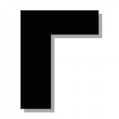 Γράμμα Κατοικιών Αυτοκόλλητο ''Γ'' 80 x 64 mm., Μαύρο Ματ απο Πλαστικό Darvin 