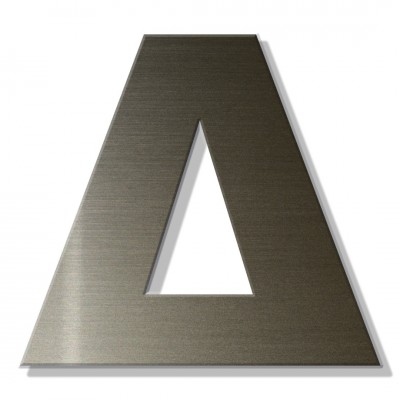 Γράμμα Κατοικιών Αυτοκόλλητο ''Δ'' 80 x 64 mm., Μπρονζέ απο Πλαστικό Darvin 