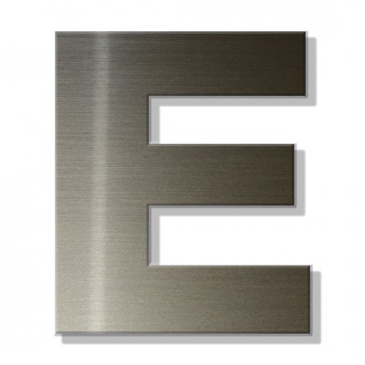 Γράμμα Κατοικιών Αυτοκόλλητο ''Ε'' 80 x 64 mm., Μπρονζέ απο Πλαστικό Darvin 