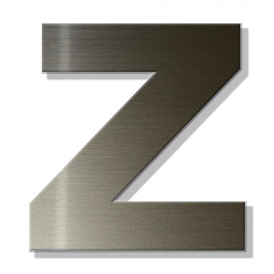 Γράμμα Κατοικιών Αυτοκόλλητο ''Ζ'' 80 x 64 mm., Μπρονζέ απο Πλαστικό Darvin 