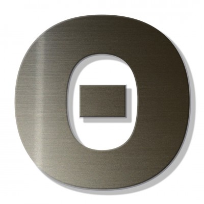 Γράμμα Κατοικιών Αυτοκόλλητο ''Θ'' 80 x 64 mm., Μπρονζέ απο Πλαστικό Darvin 