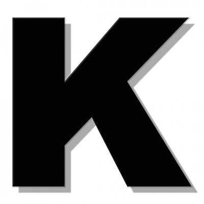 Γράμμα Κατοικιών Αυτοκόλλητο ''Κ'' 80 x 64 mm., Μαύρο Ματ απο Πλαστικό Darvin 