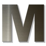 Γράμμα Κατοικιών Αυτοκόλλητο ''Μ'' 80 x 64 mm., Μπρονζέ απο Πλαστικό Darvin