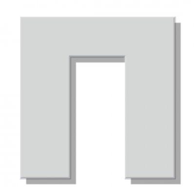 Γράμμα Κατοικιών Αυτοκόλλητο ''Π'' 80 x 64 mm., Λευκό Ματ απο Πλαστικό Darvin 