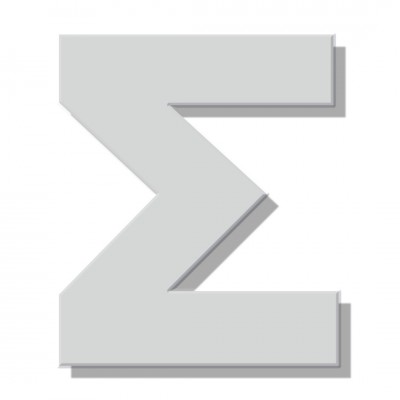 Γράμμα Κατοικιών Αυτοκόλλητο ''Σ'' 80 x 64 mm., Λευκό Ματ απο Πλαστικό Darvin 