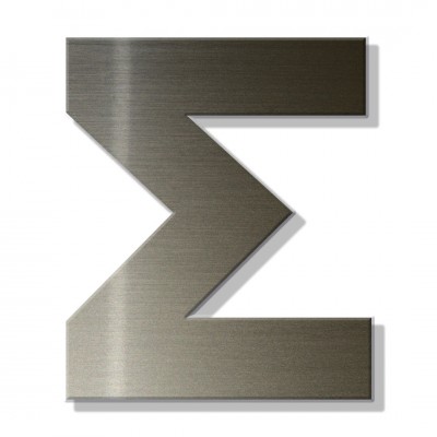 Γράμμα Κατοικιών Αυτοκόλλητο ''Σ'' 80 x 64 mm., Μπρονζέ απο Πλαστικό Darvin 