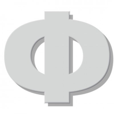 Γράμμα Κατοικιών Αυτοκόλλητο ''Φ'' 80 x 64 mm., Λευκό Ματ απο Πλαστικό Darvin 