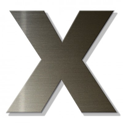 Γράμμα Κατοικιών Αυτοκόλλητο ''Χ'' 80 x 64 mm., Μπρονζέ απο Πλαστικό Darvin 