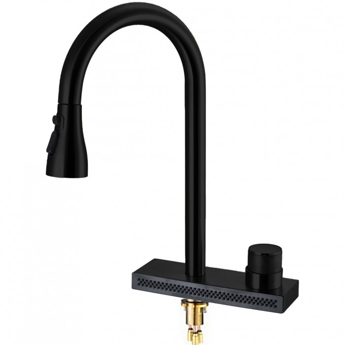 Μπαταρία Κουζίνας Sanitec Hi-Tech Ψηλή σε Μαύρο Ματ 00-02-00255