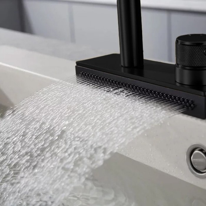 Μπαταρία Κουζίνας Sanitec Hi-Tech Ψηλή σε Μαύρο Ματ 00-02-00255