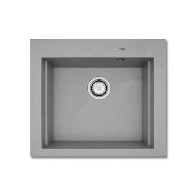 Νεροχύτης Pyramis Pyragranite Siros (57x51,5) 1B Industrial Grey Ένθετος & Υποκαθήμενος 070201201