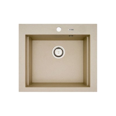 Νεροχύτης Pyramis Pyragranite Siros (57x51,5) 1B Dark Beige Ένθετος & Υποκαθήμενος 070201101