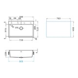 Νεροχύτης Pyramis Pyragranite Ithaka (78x51) 1B Dark Beige 070243311