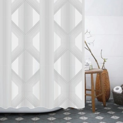 Πολυεστερική Κουρτίνα Μπάνιου 180 × 200 cm Λευκή ARTIST Rainbow 02386.001