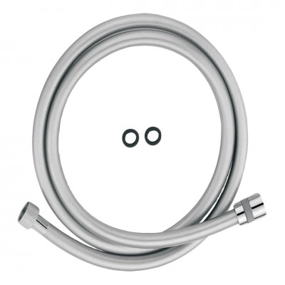 Σπιράλ Ντους Μπάνιου-Λουτρού PVC Β.Τ. με Περιστρεφώμενο Κώνο & Επένδυση Γκρί Ματ 175cm 023908 Interflex