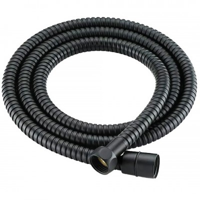 Σπιράλ Λουτρού Περιστροφικό Διπλής Ασφάλειας EPDM Ενισχυμένο YBT Μαύρο Ματ st.st. Interflex 027000 1,50m Blister