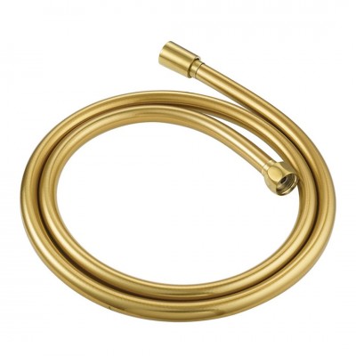 Σπιράλ Ντους Μπάνιου-Λουτρού PVC Β.Τ. με Περιστρεφώμενο Κώνο & Επένδυση Gold Brushed 150cm 027497 Interflex