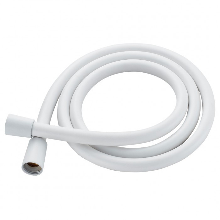 Σπιράλ Ντους Μπάνιου-Λουτρού PVC Β.Τ. με Περιστρεφώμενο Κώνο & Επένδυση Λευκό Ματ 150cm 027758 Interflex