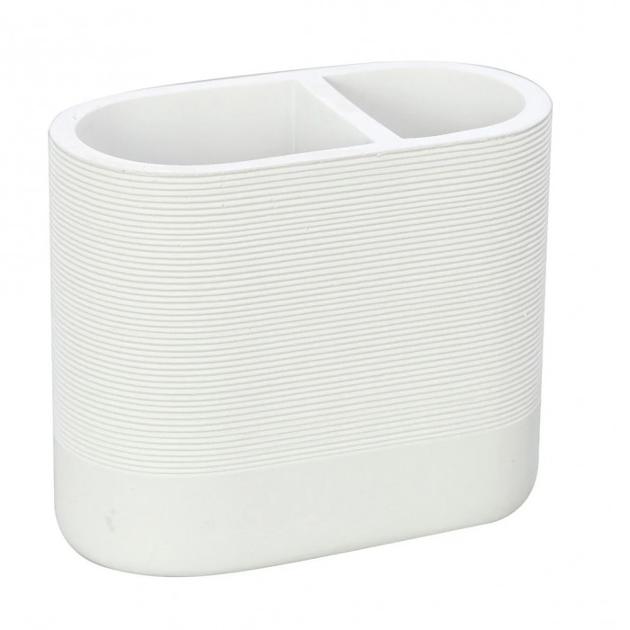 Επικαθήμενη Ποτηροθήκη Μπάνιου 6 × 12 cm Rainbow Marika Λευκή 02786.001