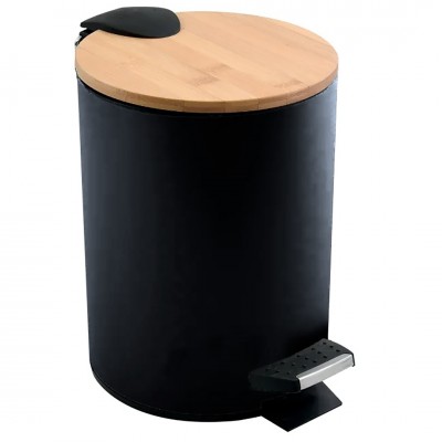 Χαρτοδοχείο 5 Lit, Μεταλλικό Μαύρο 20,5 × 26,7 cm ADONIS Spirella 05396.002