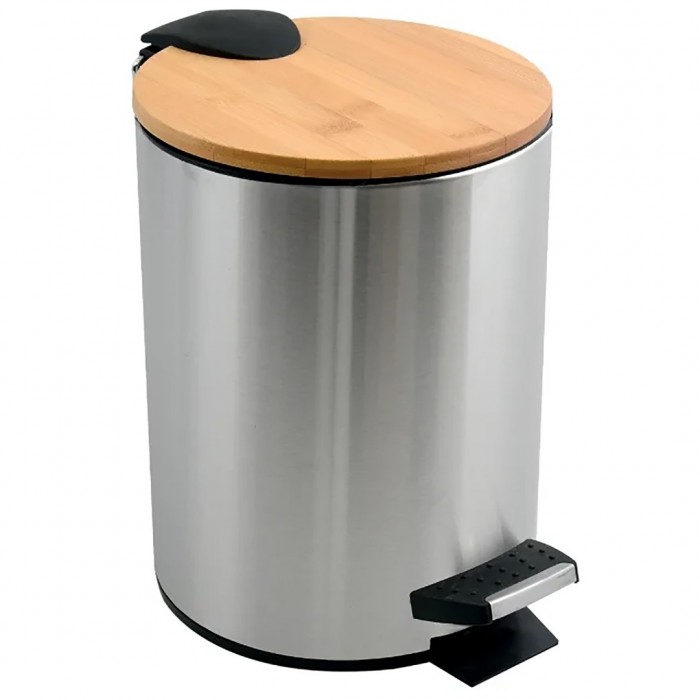 Χαρτοδοχείο 5 Lit, Μεταλλικό Inox 20,5 × 26,7 cm ADONIS Spirella 05396.005