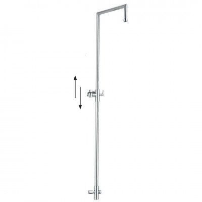 Στήλη Nτους Χρωμέ Ορείχαλκος Corner 80-115cm Interflex 054069