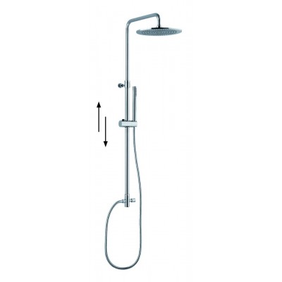 Στήλη Nτους Σετ Χρωμέ Ορείχαλκος Minimal Lux ABS 89-124cm Interflex 056941