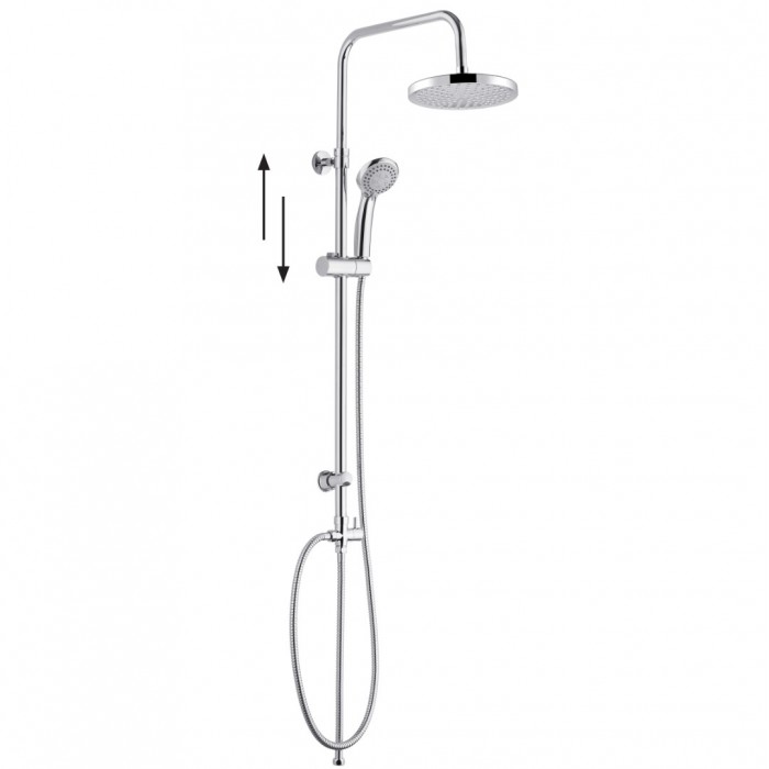 Στήλη Nτους Σετ Χρωμέ Inox Milan 85-115cm Interflex 057694