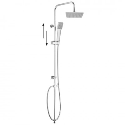 Στήλη Nτους Σετ Χρωμέ Inox Roma 85-115cm Interflex 057700