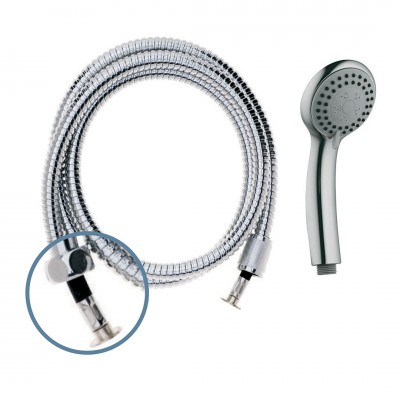 Σετ Τηλέφωνο Ντους με Σπιράλ 1.5m Χρώμιο Interflex Vienna 057794 Blister