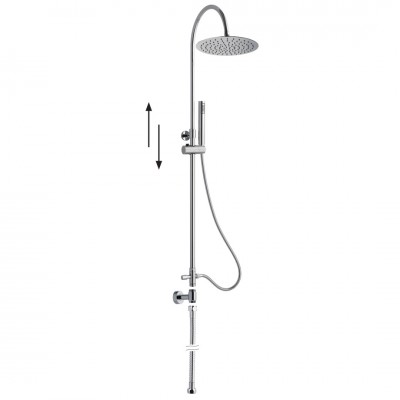 Στήλη Nτους Σετ Χρωμέ Ορείχαλκος Minimal Slim Plus 89-124cm Interflex 057909