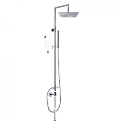 Στήλη Nτους Σετ Χρωμέ Ορείχαλκος Corner Slim Plus 89-124cm Interflex 057910
