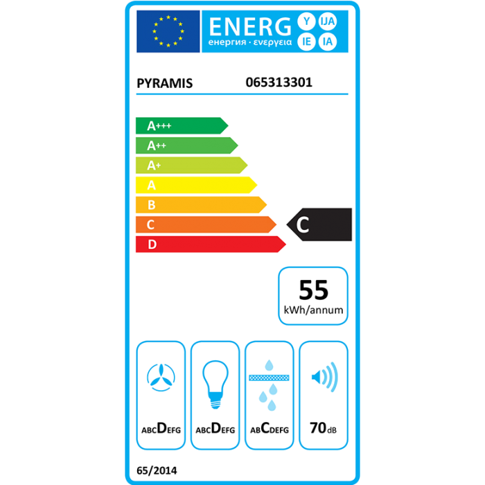 Απορροφητήρας Pyramis Συρόμενος Essential Turbo Slim 60cm - 065313301