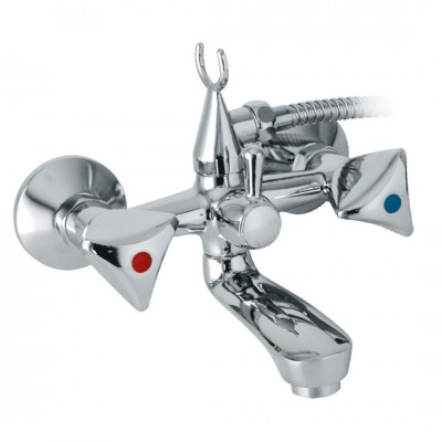 Μπαταρία Μπάνιου με Σετ Ντους Classic Serie Interflex Χρωμέ 070439