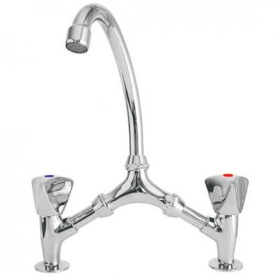 Μπαταρία Νιπτήρα Γέφυρα Classic Serie Χρώμιο Interflex 070451