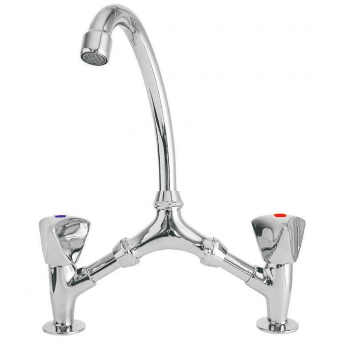 Μπαταρία Νιπτήρα Γέφυρα Classic Serie Χρώμιο Interflex 070451