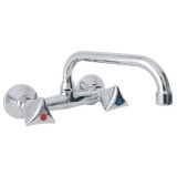 Μπαταρία Νεροχύτη Τοίχου Classic Serie Interflex Χρώμιο 070470