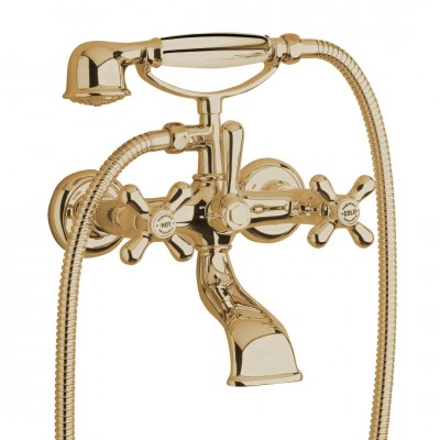 Μπαταρία μπάνιου με σετ ντους Interflex  Μπρονζέ 071973 Bugnatese