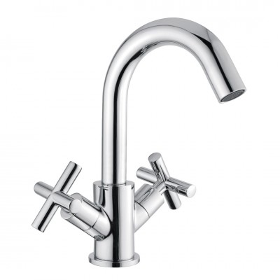 Μπαταρία Νιπτήρα με Μισόστροφο Μηχανισμό Χωρίς Βαλβίδα Rodos Χρώμιο Interflex 072993